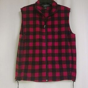 Vintage Woolrich Buffalo Plaid Men's Vest in Red and Black